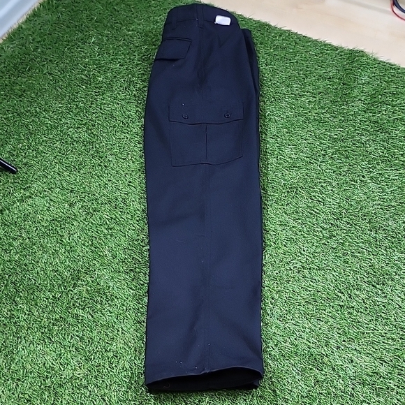 Men's Classic Black Cargo Pants Made In Canada 80s - Picture 4 of 8